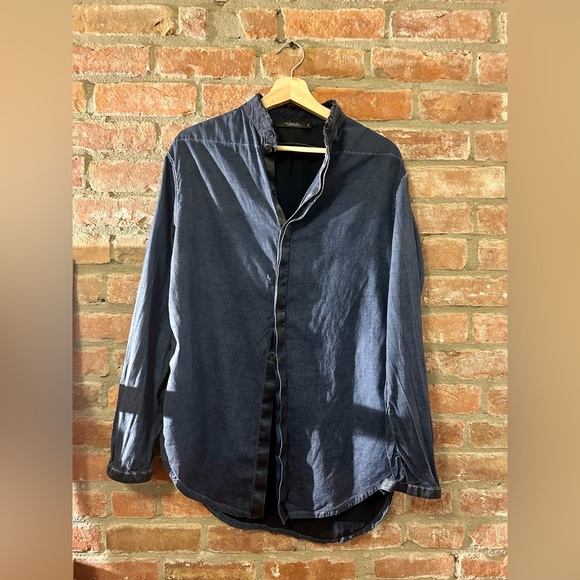 UMIT UNAL blue silk shirt 💙 - Picture 1 of 8